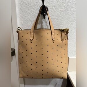 Madewell Beige Transport Perforated Leather Tote